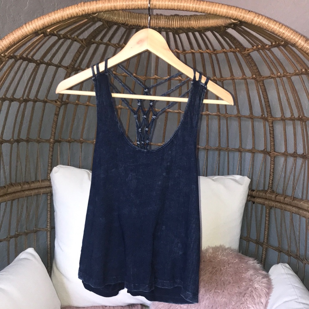 Forever21 Acid Wash Racerback Tank Top